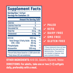 NativePath Antarctic Krill Oil Supplement 30 Softgels