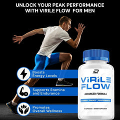 (3 Pack) Virile Flow for Men Supplement Pills – VirileFlow Pills, Virile Flow Advanced 180 Capsules