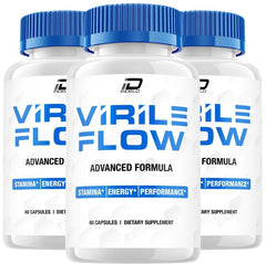 (3 Pack) Virile Flow for Men Supplement Pills – VirileFlow Pills, Virile Flow Advanced 180 Capsules
