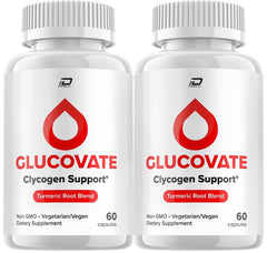 (2 Pack) Glucovate Supplement Pills Clycogen Support 120 Capsules