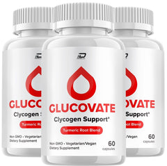(3 Pack) Glucovate Supplement Pills Clycogen Support 180 Capsules