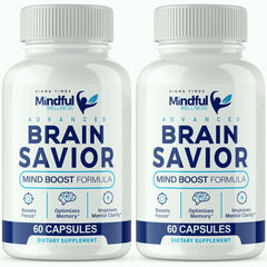 (2 Pack) Mindful Wellness Brain Savior- Advanced Mind Boost Formula 120 Capsules - ARMOLEY