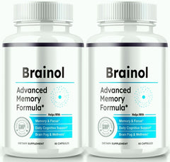 (2 Pack) Brainol Supplement Advanced Memory Formula for Ultimate Brain Optimization 120 Capsules - ARMOLEY